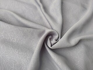 Gray color chiffon fabric texture seamless with beautiful closeup detail fabric. Luxury chiffon...