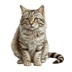 Obraz premium Cute cat pets. Transparent isolated background. AI generated