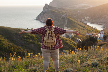 hiker in the mountains