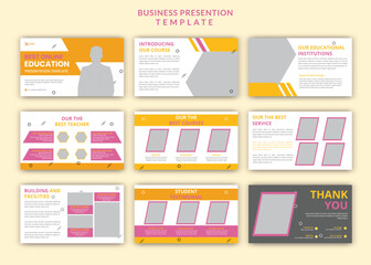 Online courses education editable powerpoint presentation slide templates