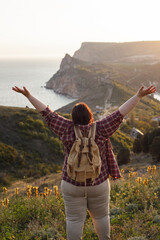 hiker in the mountains