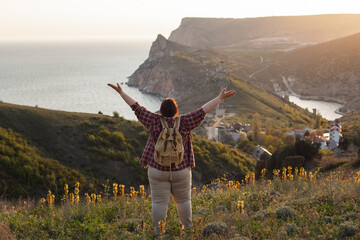 hiker in the mountains