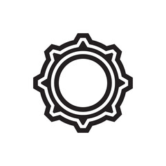 Gear icon on white background Vector graphics