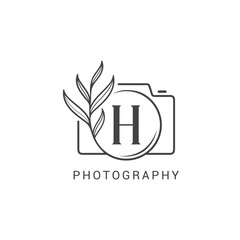 Modern Aesthetic Vector Photography Logo H