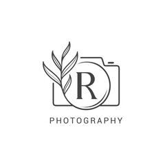 Modern Aesthetic Vector Photography Logo R