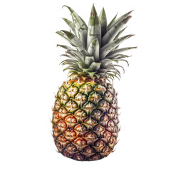 Fototapeta premium Pineapple fruit. Transparent isolated background. AI generated
