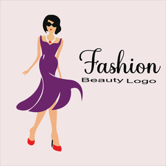 Fototapeta na wymiar fashion logo creative women beauty life salon beauty logo 