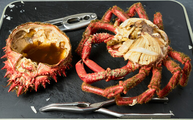 Crab of Galicia. This region of Spain is one of the first seafood producers in the world