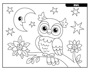 Owl coloring pages for kids