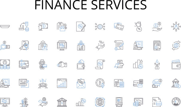 Finance services line icons collection. Hammer, Wrench, Screwdriver, Pliers, Saw, Drill, Tape vector and linear illustration. Level,Stapler,Chisel outline signs set