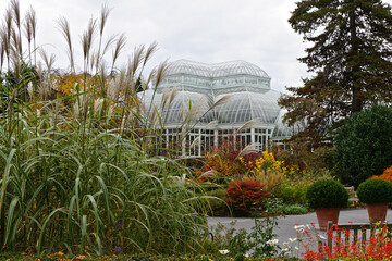 The Bronx, New York: The Enid A. Haupt Conservatory (1902), a greenhouse in the New York Botanical...