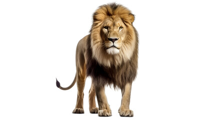 Plakat Lion isolated on transparent background cutout image