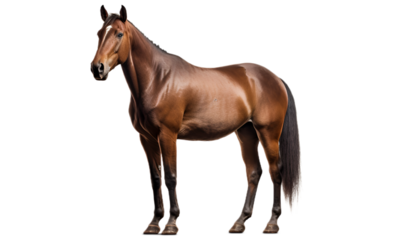 Horse isolated on transparent background. 3D render.
