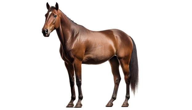 Horse isolated on transparent background. 3D render.
