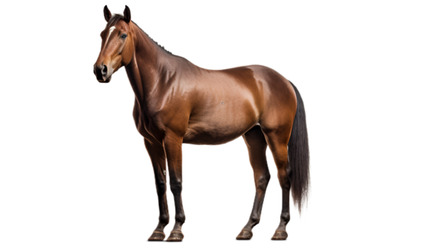Horse isolated on transparent background. 3D render.