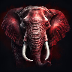 Obraz na płótnie Canvas Red elephant. Generative AI