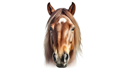 Horse isolated on transparent background. 3D render. - obrazy, fototapety, plakaty
