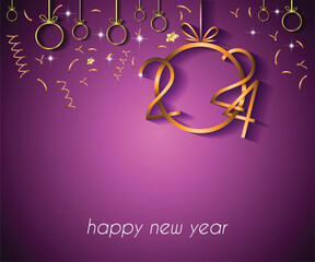 2024 Happy New Year background for your seasonal invitations, festive posters, greetings cards.