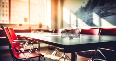 office desk and chairs in a meeting room