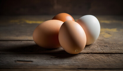 Fresh farm eggs. Generative Ai