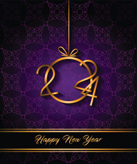 2024 Happy New Year background for your seasonal invitations, festive posters, greetings cards.