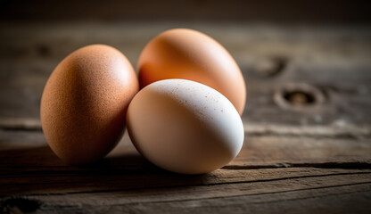 Fresh farm eggs. Generative Ai