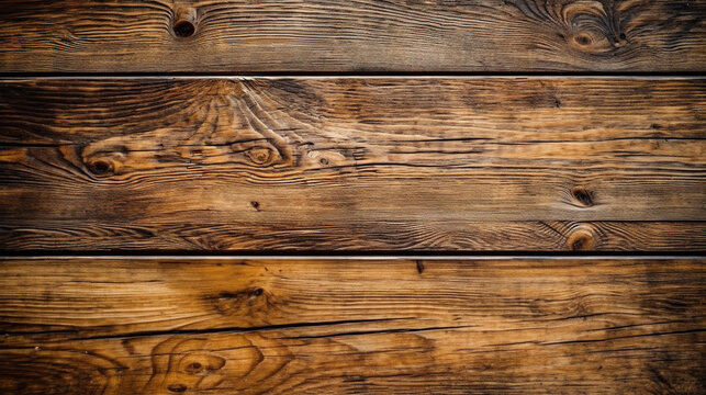 wooden table texture. brown planks as background top view. Generative Ai