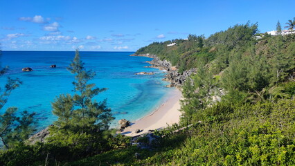 Fototapeta na wymiar Bermuda Island tropical coastal landscape