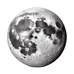 Moon on transparent background, created with generative AI
