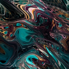 abstract iridescent texture. Minimal liquid aesthetic concept. Generative AI