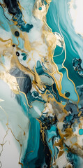Marble abstract background. Luxury abstract fluid art painting in alcohol ink technique. Generative AI