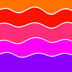 Seamless pattern, abstract business background, bright colored wave drawing lines interspersed, hand drawn art background.