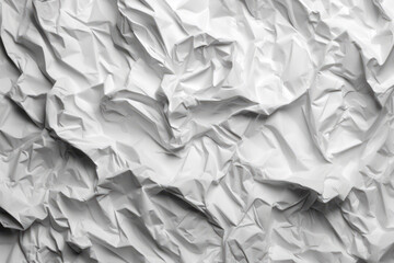 Close up of white wall with lot of paper on it. Generative AI.