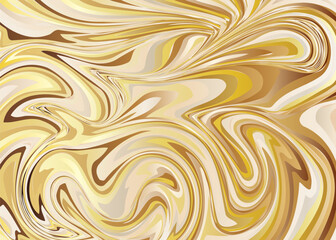 Colorful vector golden marbling texture, watercolor abstract background. Ebru.