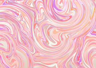 Fototapeta premium Colorful vector pastel pink marbling texture, watercolor abstract background. Ebru.