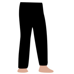 Flat design character Lower body