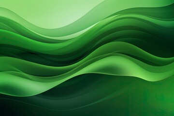 Abstract green wave background,illustration. Generative AI