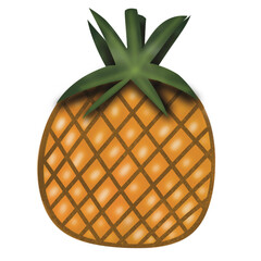 Obraz premium pineapple on a white