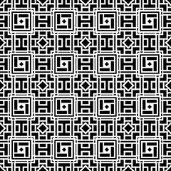Vector seamless pattern. Modern stylish texture. Monochrome, linear abstract background.