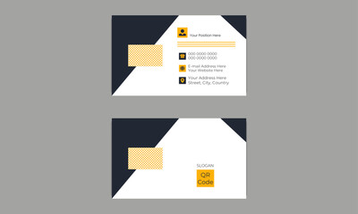 Yellow and Black Creative Modern Business Card
