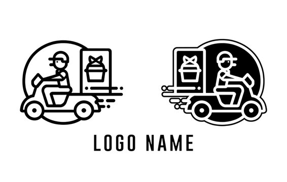 Delivery Icon Outline, Delivery Logo Vector, Delivery Truck Flat Vector, Delivery Symble Silhouette, Food Delivery Icon