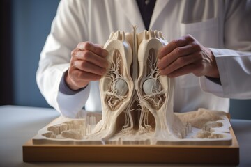 Obraz premium AI Generative. Exploring the Inside Story of Health: Doctor's Hands-on Approach to Understanding Human Organs