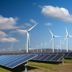 Generative ai illustration. Green energy.