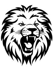 Fototapeta na wymiar Lion head Head Vector Logo Fitness Sports Icon Tattoo SVG