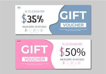Free vector gift voucher template design