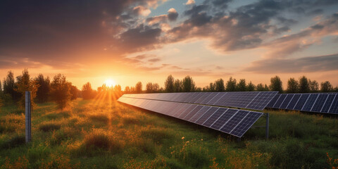 Generative ai illustration. Green energy.