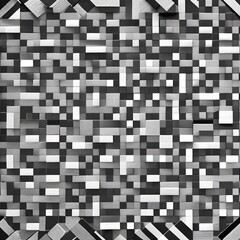 A geometric design with squares and rectangles arranged in a checkerboard pattern, in shades of black, white, and gray4, Generative AI