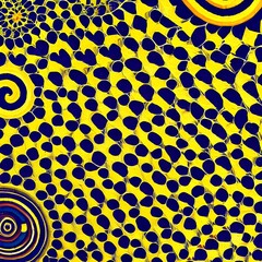 A repeating pattern of spirals in warm, bright colors like orange, red, and yellow5, Generative AI