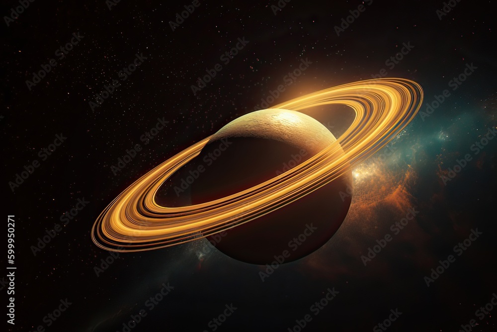 Wall mural close up space scene with planets, stars and galaxies. space galaxy background with planet and aster