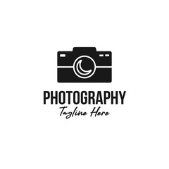 Creative moon photography logo design illustration idea